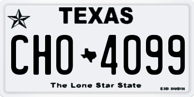 TX license plate CHO4099