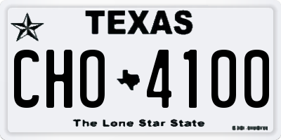 TX license plate CHO4100