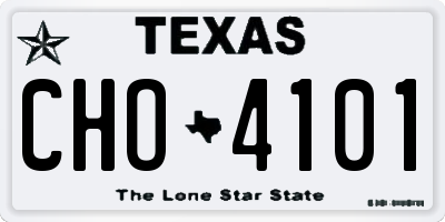 TX license plate CHO4101