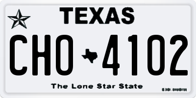 TX license plate CHO4102