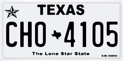 TX license plate CHO4105