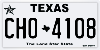 TX license plate CHO4108