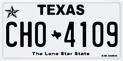 TX license plate CHO4109
