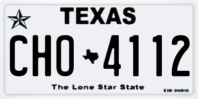 TX license plate CHO4112