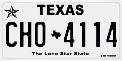 TX license plate CHO4114