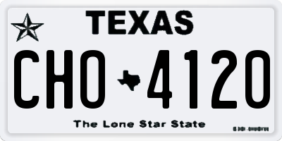 TX license plate CHO4120