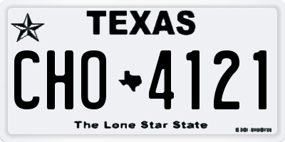 TX license plate CHO4121