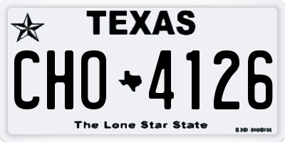 TX license plate CHO4126