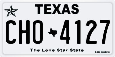 TX license plate CHO4127