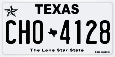 TX license plate CHO4128