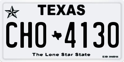 TX license plate CHO4130