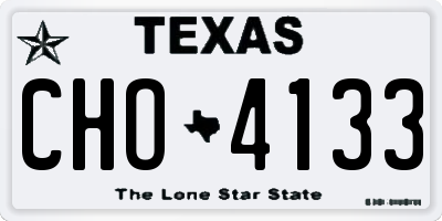 TX license plate CHO4133