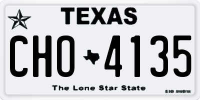 TX license plate CHO4135