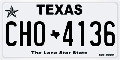TX license plate CHO4136