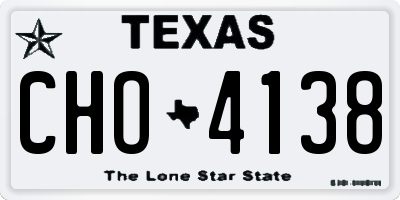 TX license plate CHO4138