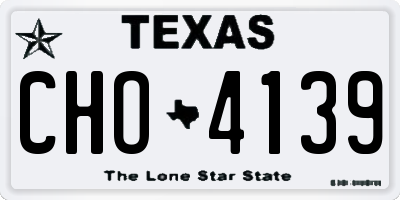 TX license plate CHO4139