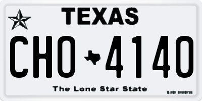 TX license plate CHO4140