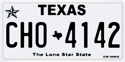 TX license plate CHO4142