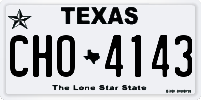 TX license plate CHO4143