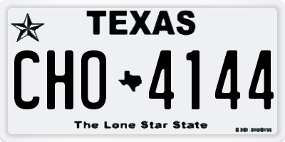 TX license plate CHO4144