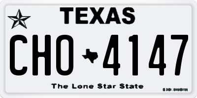 TX license plate CHO4147