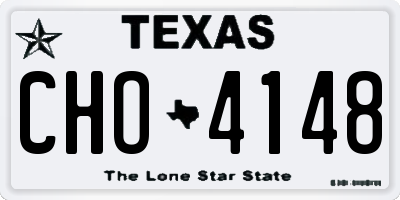 TX license plate CHO4148