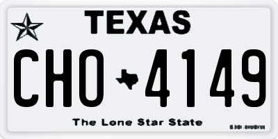 TX license plate CHO4149