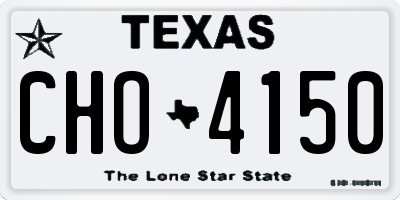 TX license plate CHO4150