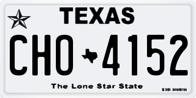 TX license plate CHO4152