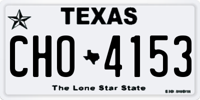 TX license plate CHO4153