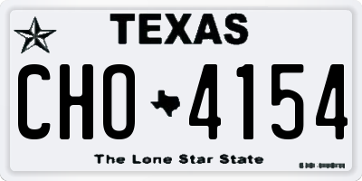 TX license plate CHO4154