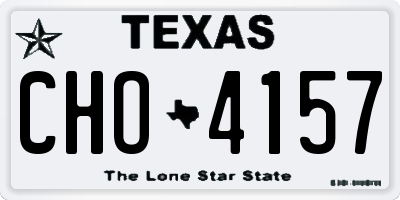 TX license plate CHO4157