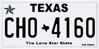 TX license plate CHO4160
