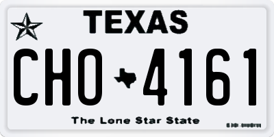 TX license plate CHO4161
