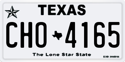 TX license plate CHO4165