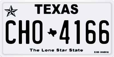 TX license plate CHO4166