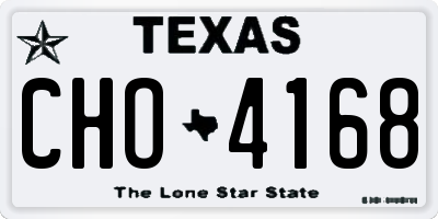 TX license plate CHO4168