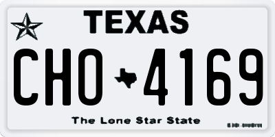 TX license plate CHO4169
