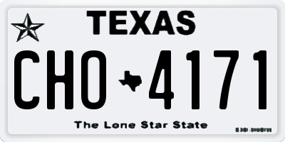 TX license plate CHO4171