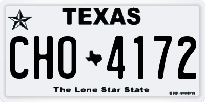 TX license plate CHO4172