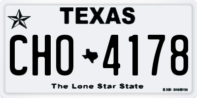 TX license plate CHO4178