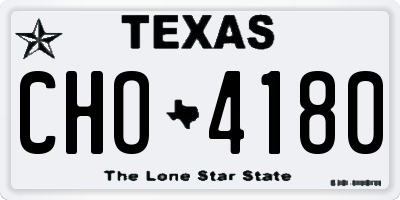 TX license plate CHO4180