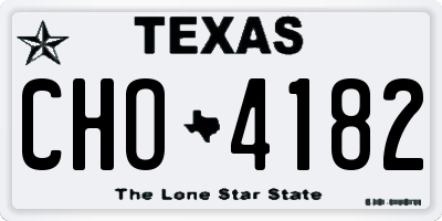TX license plate CHO4182