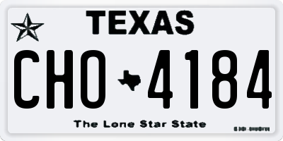 TX license plate CHO4184