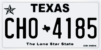 TX license plate CHO4185