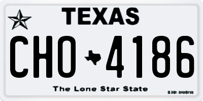 TX license plate CHO4186