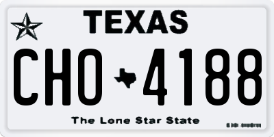 TX license plate CHO4188