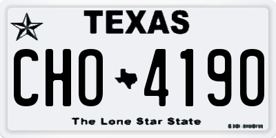 TX license plate CHO4190