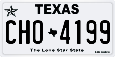 TX license plate CHO4199