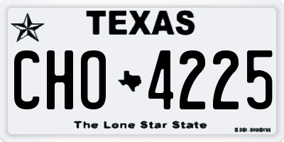 TX license plate CHO4225